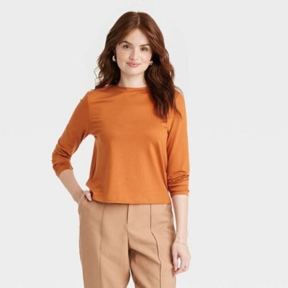 Women's Long Sleeve T-Shirt A‎ New Day Medium